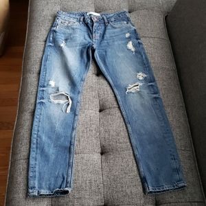 Zara Distressed Blue Z1975 Jeans Size 2